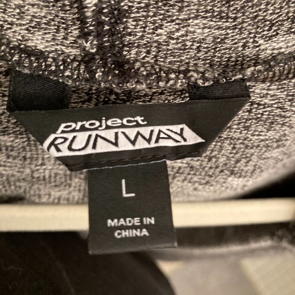 Project Runway Hooded Open Sweater - Large Gray - Picture 3 of 4